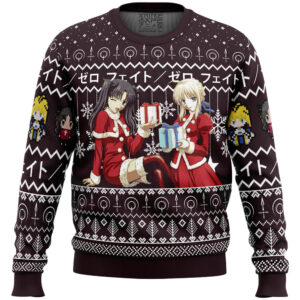 Rin and Saber Santa Fate Zero Gifts For Family Holiday Christmas Ugly Sweater