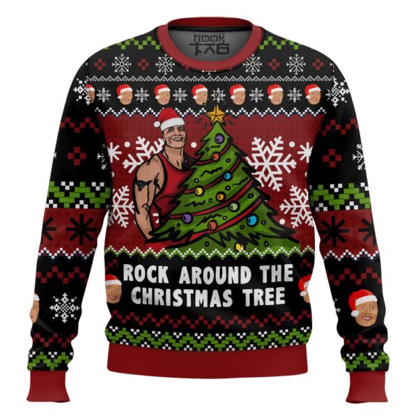 Rock Around The Christmas Tree The Rock Best Holiday Christmas Ugly Sweater Gifts For Family