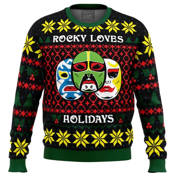 Rocky Loves Holidays 3 Ninjas Gifts For Family Holiday Christmas Ugly Sweater