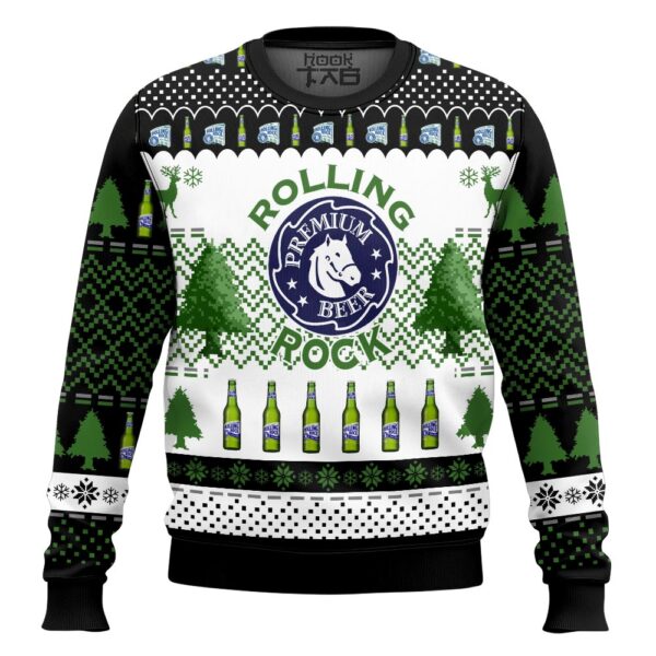 Rolling Rock Best Holiday Christmas Ugly Sweater Gifts For Family