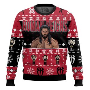 Roman Reigns WWE Best Holiday Christmas Ugly Sweater Gifts For Family