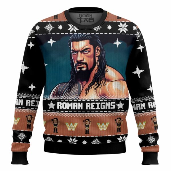 Roman Reigns WWE Christmas Best Holiday Christmas Ugly Sweater Gifts For Family