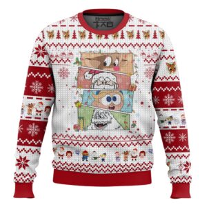 Rudolph the Red-Nosed Reindeer Best Holiday Christmas Ugly Sweater Gifts For Family