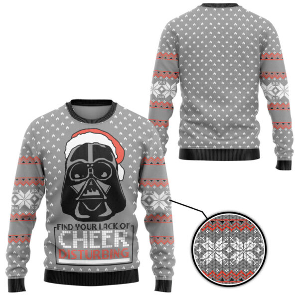 SW Darth Vader Knitted Christmas Gift Custom Best Holiday Christmas Ugly Sweater Gifts For Family