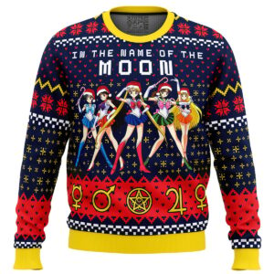 Sailor Moon In the Name of the Moon Gifts For Family Holiday Christmas Ugly Sweater