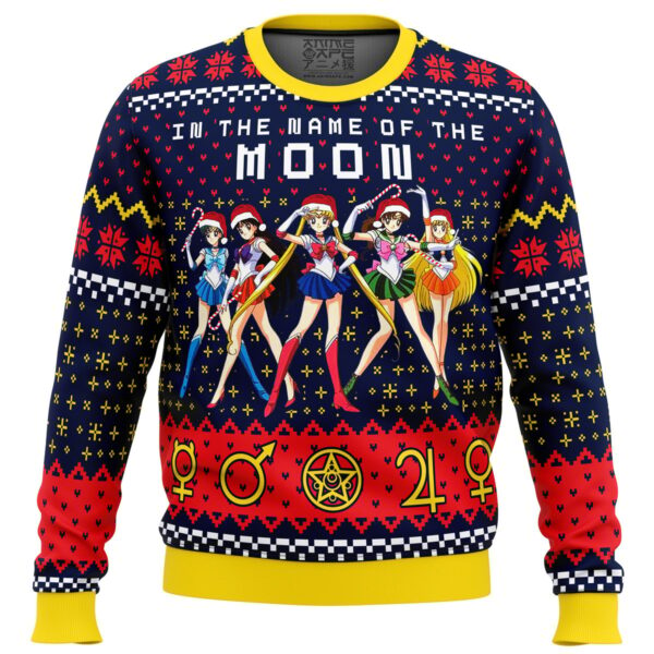 Sailor Moon In the Name of the Moon Gifts For Family Holiday Christmas Ugly Sweater