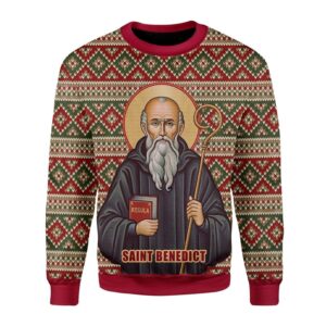 Saint Benedict Best Gifts For Family For Holiday Christmas Ugly Sweater