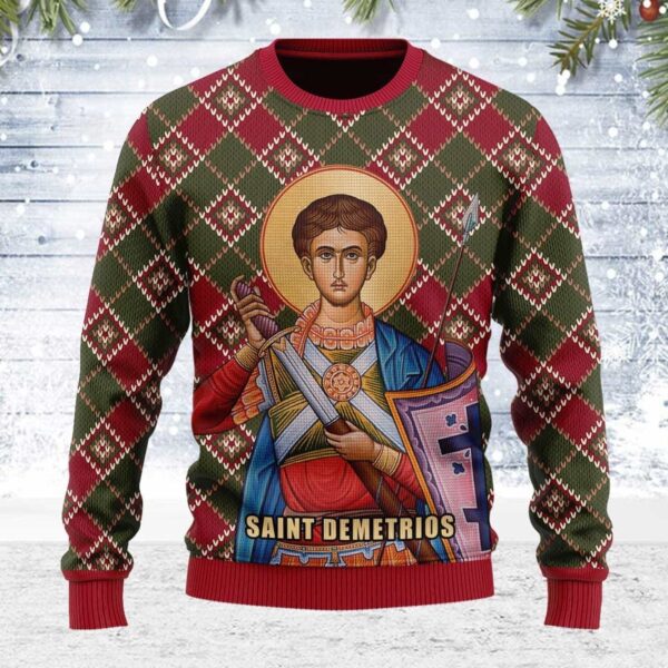 Saint Demetrios Gifts For Family Holiday Christmas Ugly Sweater