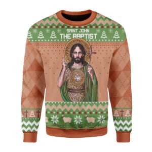 Saint John The Baptist Best Gifts For Family For Holiday Christmas Ugly Sweater