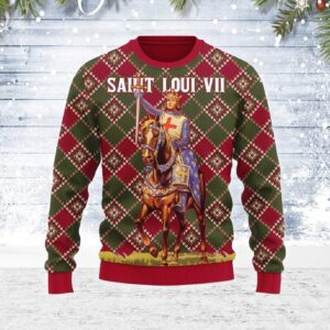 Saint Loui VII Gifts For Family Holiday Christmas Ugly Sweater