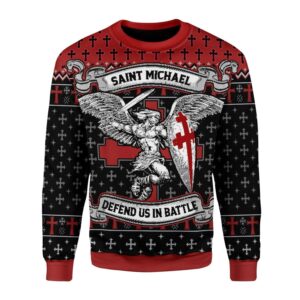 Saint Michael Best Gifts For Family For Holiday Christmas Ugly Sweater