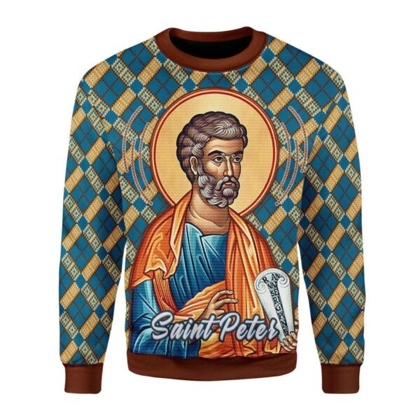 Saint Peter Best Gifts For Family For Holiday Christmas Ugly Sweater