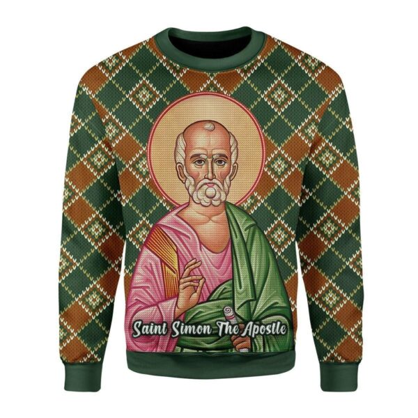 Saint Simon the Zealot Best Gifts For Family For Holiday Christmas Ugly Sweater