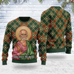 Saint Simon the Zealot Gifts For Family Holiday Christmas Ugly Sweater