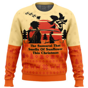 Samurai Champloo The Samurai That Smells Of Sunflower This Christmas Gifts For Family Holiday Christmas Ugly Sweater