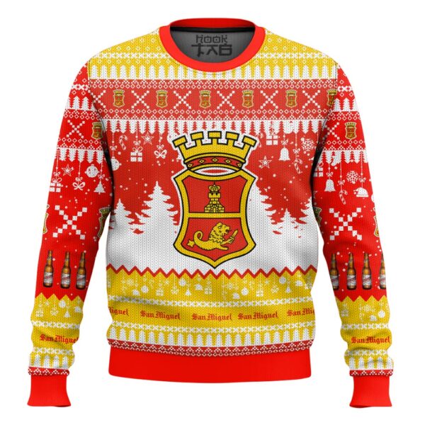 San Miguel United Kingdom Beer Best Holiday Christmas Ugly Sweater Gifts For Family