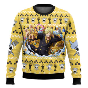 Sanji One Piece Gifts For Family Holiday Christmas Ugly Sweater