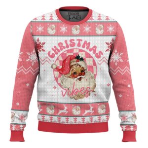 Santa Christmas Vibes Santa Claus Best Holiday Christmas Ugly Sweater Gifts For Family