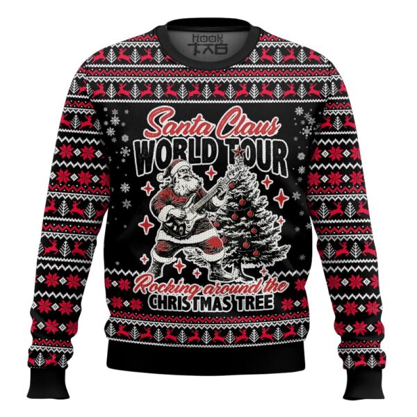 Santa Claus World Tour Best Holiday Christmas Ugly Sweater Gifts For Family