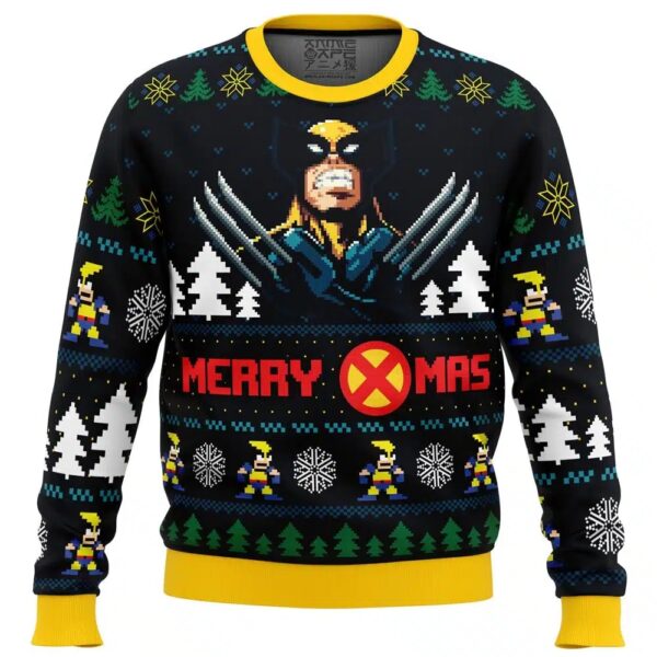 Santa Claws Wolverine Marvel Gifts For Family Holiday Christmas Ugly Sweater