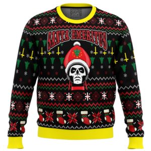 Santa Emeritus Papa Emeritus Gifts For Family Holiday Christmas Ugly Sweater