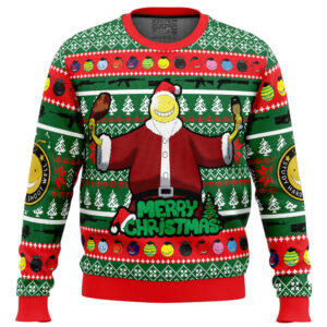 Santa Koro-Sensei Assassination Classroom Gifts For Family Holiday Christmas Ugly Sweater