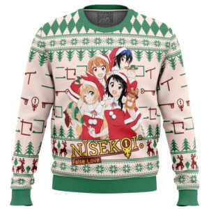 Santa Kosaki Chitoge Seishiro Marika Nisekoi Gifts For Family Holiday Christmas Ugly Sweater