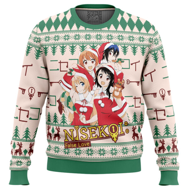 Santa Kosaki Chitoge Seishiro Marika Nisekoi Gifts For Family Holiday Christmas Ugly Sweater