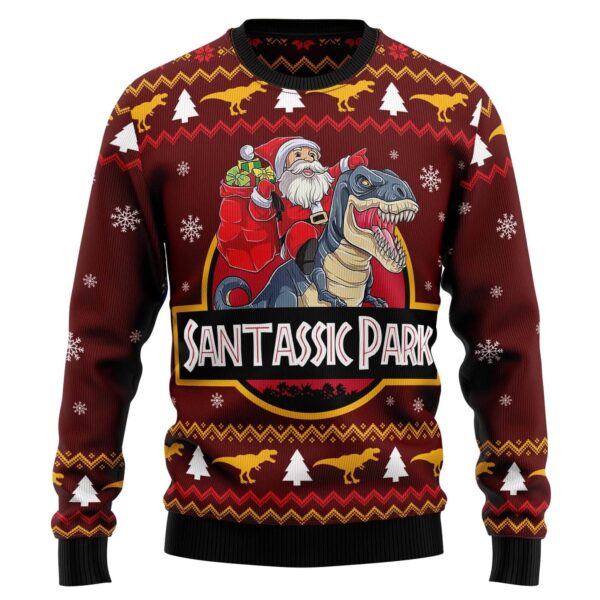 Santassic Park Best Holiday Christmas Ugly Sweater Gifts For Family