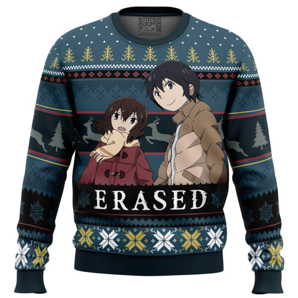 Satoru And Kayo Erased Gifts For Family Holiday Christmas Ugly Sweater