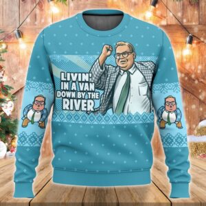 Saturday Night Live Matt Foley Livin’ In A Van Down By The River Best Holiday Christmas Ugly Sweater Gifts For Family