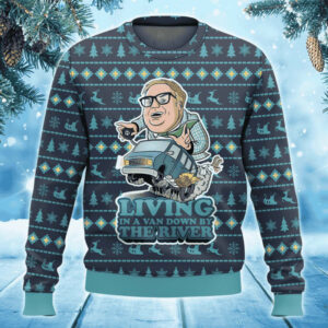 Saturday Night Live Matt Foley Livin? In A Van Down By The River Gifts For Family Holiday Christmas Ugly Sweater Christmas Gift Winter Season Gift