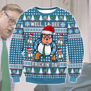 Saturday Night Live Matt Foley Well, La Dee Frickin-da Gifts For Family Holiday Christmas Ugly Sweater