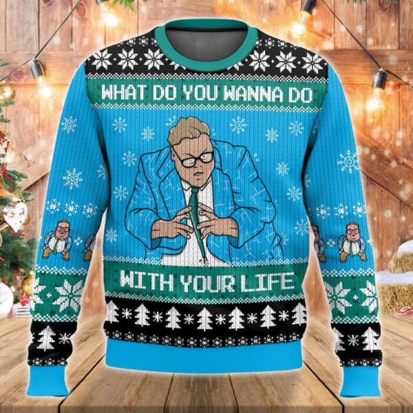 Saturday Night Live Matt Foley What Do You Wanna Do With Your Life Gifts For Family Holiday Christmas Ugly Sweater