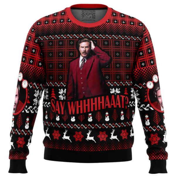 Say Whhhhaaat Anchorman Gifts For Family Holiday Christmas Ugly Sweater