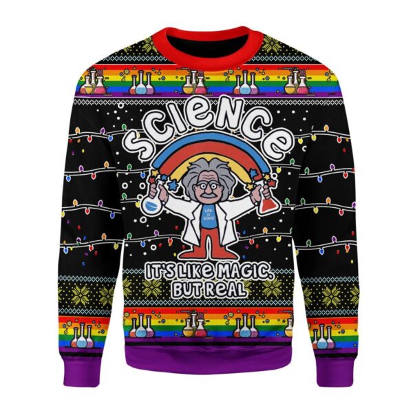 Science LGBT Best Gifts For Family For Holiday Christmas Ugly Sweater