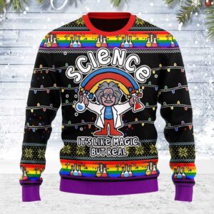 Science LGBT Gifts For Family Holiday Christmas Ugly Sweater