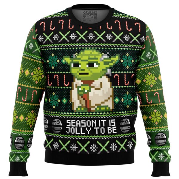 Season It Is Jolly To Be Yoda Gifts For Family Holiday Christmas Ugly Sweater