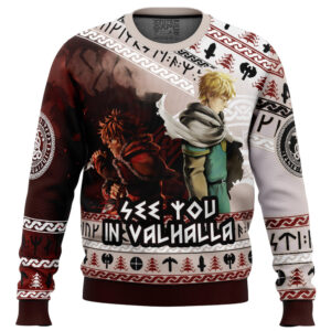 See You In Valhalla Vinland Saga Gifts For Family Holiday Christmas Ugly Sweater