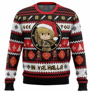 See You in Valhalla Vinland Saga Best Gifts For Family For Holiday Christmas Ugly Sweater