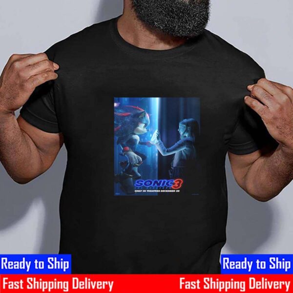 Shadow And Maria In Sonic The Hedgehog 3 Official Poster Release December 20th 2024 Unisex T-Shirt