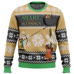 Share Your Blessings Robin Hood Disney Gifts For Family Holiday Christmas Ugly Sweater