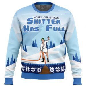 Shitter was Full National Lampoon’s Christmas Vacation Gifts For Family Holiday Christmas Ugly Sweater