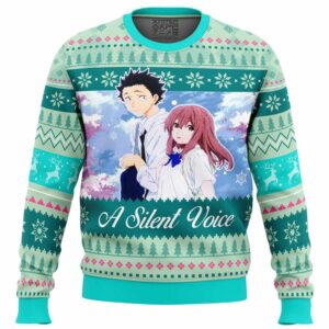 Shouko and Shouya A Silent Voice Gifts For Family Holiday Christmas Ugly Sweater