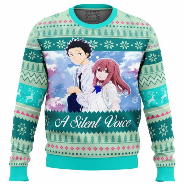 Shouko and Shouya A Silent Voice Gifts For Family Holiday Christmas Ugly Sweater