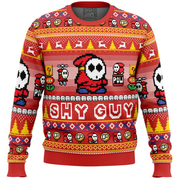 Shy Guy Mario Bros Gifts For Family Holiday Christmas Ugly Sweater