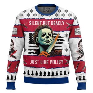 Silent But Deadly Halloween 1978 Horror Best Holiday Christmas Ugly Sweater Gifts For Family