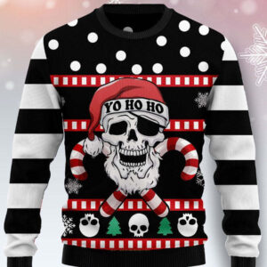 Skull Santa Gifts For Family Holiday Christmas Ugly Sweater