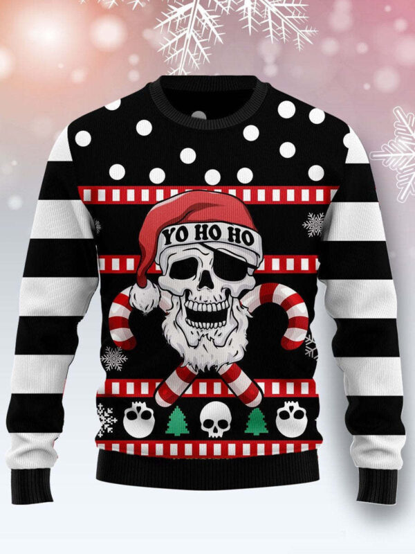 Skull Santa Gifts For Family Holiday Christmas Ugly Sweater