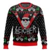 Slayer And Rocker Santa 2023 Gifts For Family Holiday Christmas Ugly Sweater